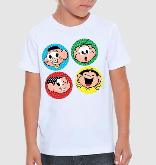 Camiseta Personaliza para Meninos Turma da Monica Todos