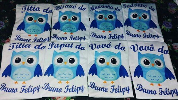 Camiseta personalizada cha de bebê