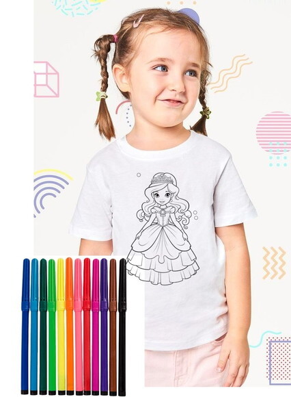 Camiseta Personalizada para Criança Colorir