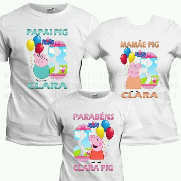 Camiseta Personalizada para Familia Kit com 6 Camiseta
