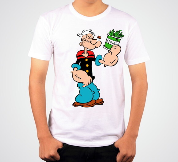 Camiseta Personalizada Popeye Para Criança Promoçao
