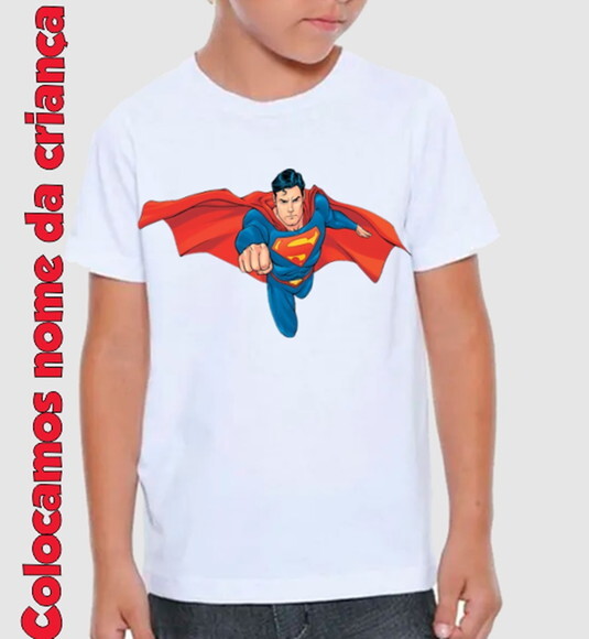 Camiseta Personalizada Super Man Infantil