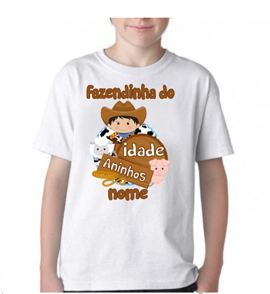 Camiseta Tema Fazendinha