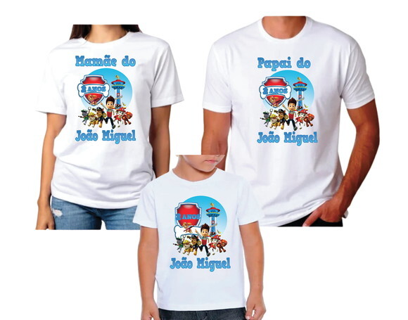 Camisetas Carros Pai Mae Filho