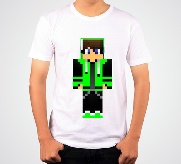 Camisseta Infantil Aniversario Minecraft