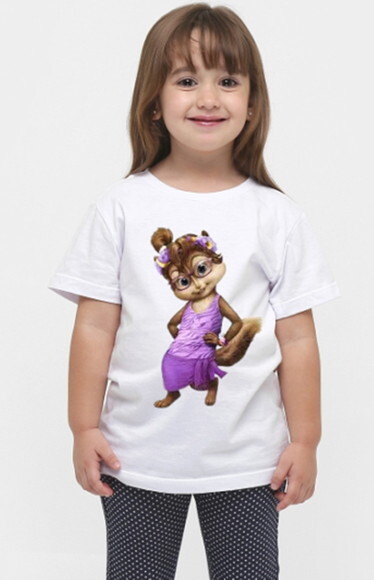 Esquiletes Camiseta Infantil Para Meninas
