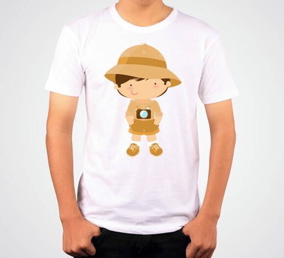 Kit 15 Camisa Personalizada com Foto Safari