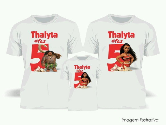Kit 3 Camiseta Maui Moana