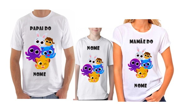 Kit 4 Camisetas Personalizada Bolofofo Promoção