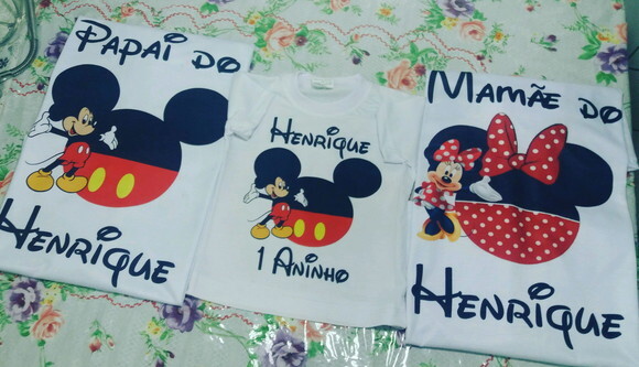 Kit 6 Camiseta Mickey
