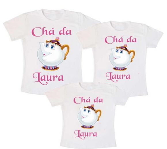 kit camiseta chá revelação envio rapido