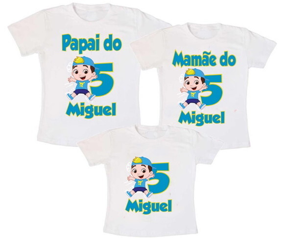 kit camiseta para familia pai mae filho tema luccas neto