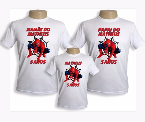 Kit Camisetas Homem Aranha