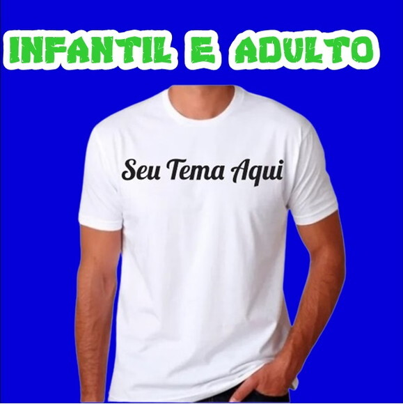 Kit10 Camiseta Brancas Personalizadas Estampa Somente Frente