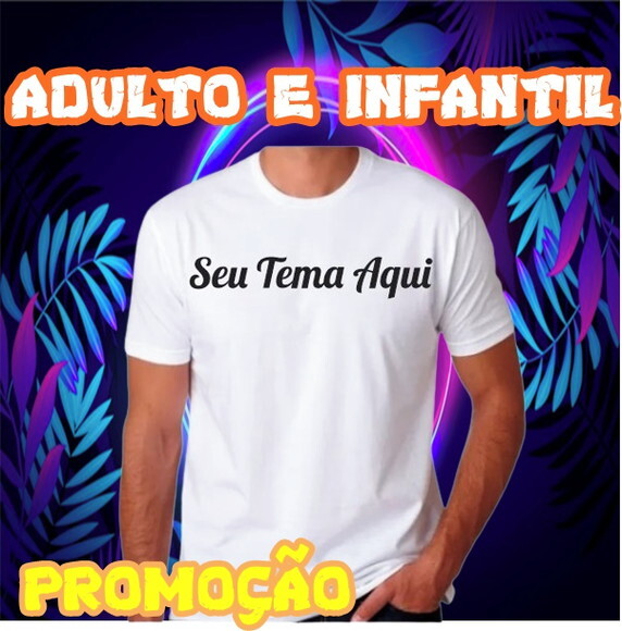 Kit50 Camiseta Brancas Personalizadas Estampa Somente Frente
