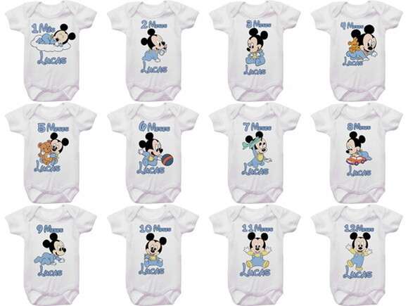 mickey baby kit mesversario com nome e meses