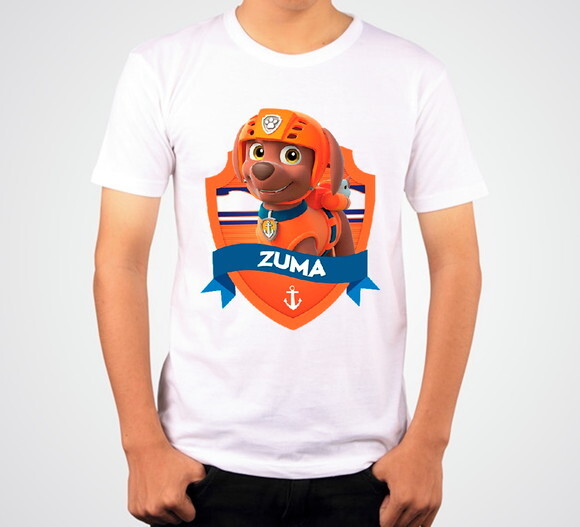 zuma patrulha canina camisetas personalizada