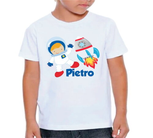 Blusa Infantil Astronauta Personalizada para Aniversario
