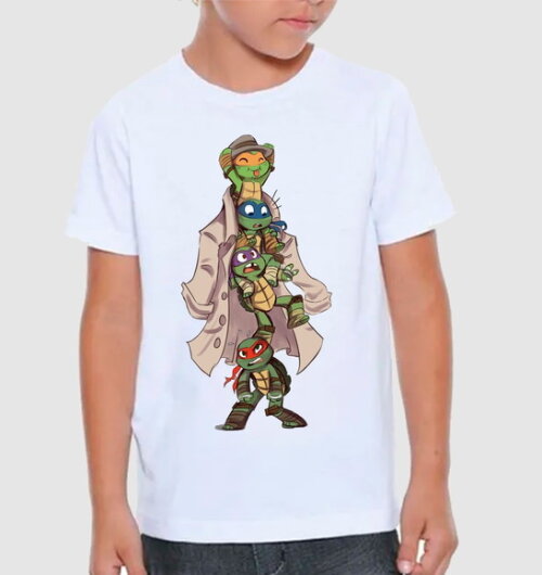 Blusa Infantil para Meninos Tartaruga Ninja