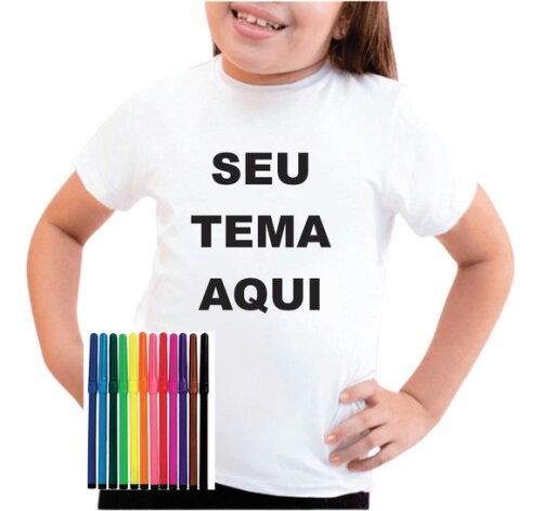 Camisa Camiseta Roupa para Colorir com o Seu Tema