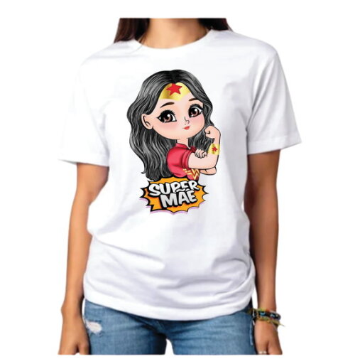 Camisa Feminina Dia das Mãe Super Mãe