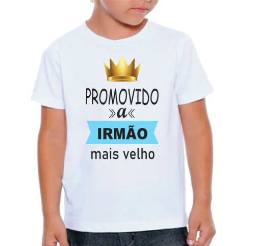Camisa Infantil Promovido a Irmao Mais Velho Coroa