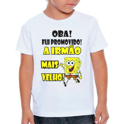 Camiseta Bob Esponja Promovido a Irmão Mais Velho