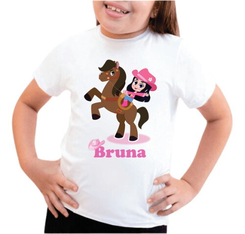 Camiseta Boiadeirinha com Nome para Aniversario