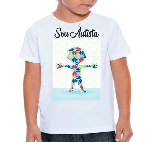 Camiseta Camisa Sou Autista Infantil ou Adulto