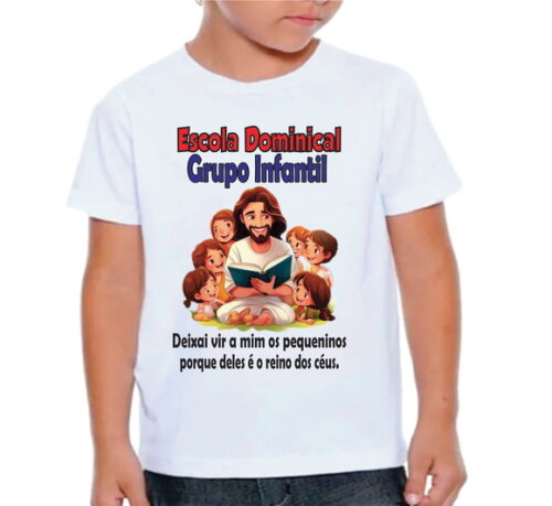 Camiseta Evangélica para Igreja Infantil Grupo Dominical