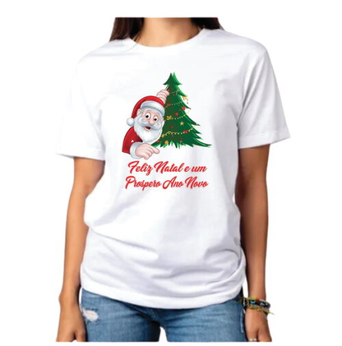 Camiseta Feliz Natal e Um Próspero Ano Novo