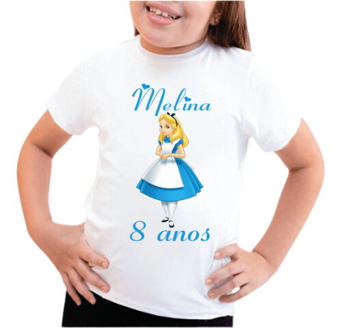 Camiseta Infantil Alice no País das Maravilhas
