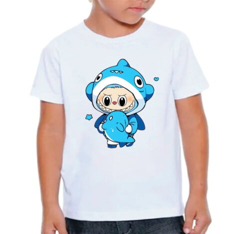 Camiseta Infantil Labubu Azul