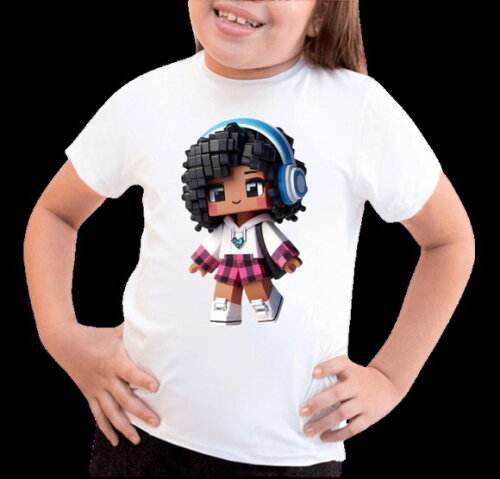 Camiseta Infantil para Meninas Minecraft
