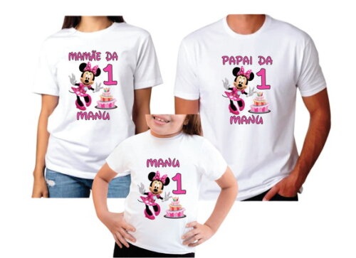 Camiseta Minnie Rosa para Aniversário