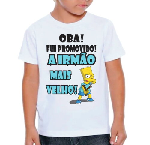 Camiseta os Simpsons Promovido a Irmão Mais Velho