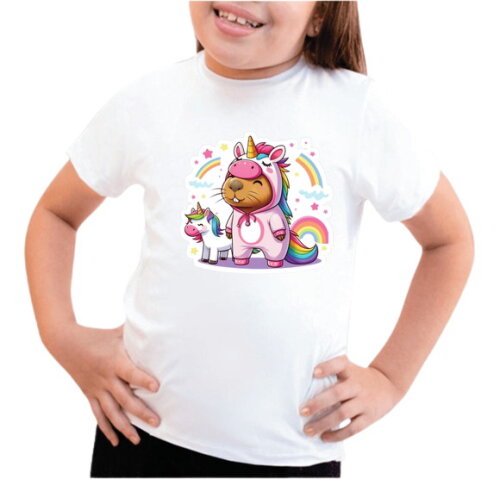 Camiseta para Aniversario Capivara Unicórnio
