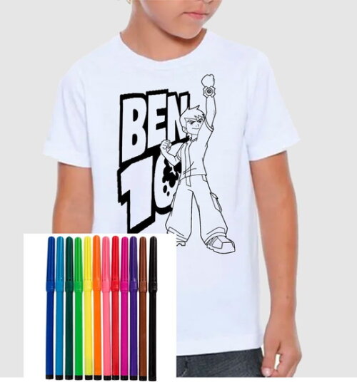 Camiseta para Colorir Ben 10