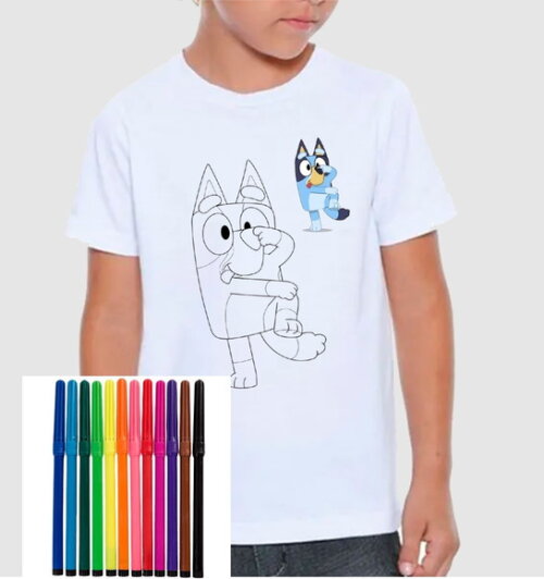 Camiseta para Colorir Brindes para se Divertir com Canetinha