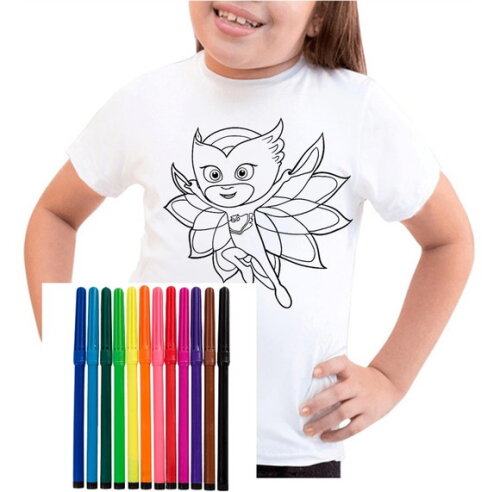 Camiseta para Colorir Corujita