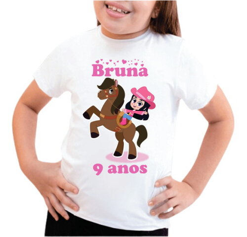 Camiseta Personalizada Boiadeirinha com Nome e Idade