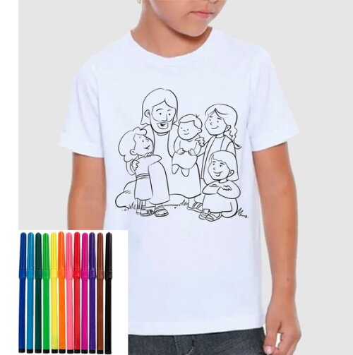 Camiseta Personalizada Brinde para Colorir Dinamico
