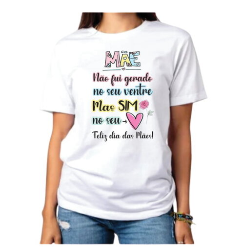 Camiseta Personalizada Dia das Mães para Mae Adotiva