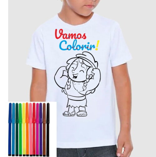 Camiseta Personalizada para Colorir Sansão