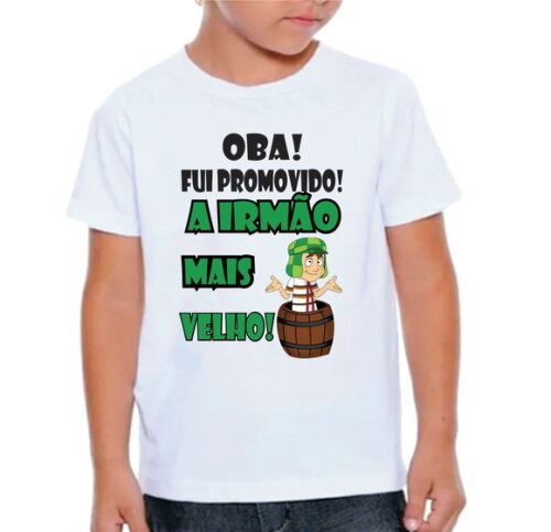 Camiseta Personalizada Promovido a Irmão Mais Velho Chaves