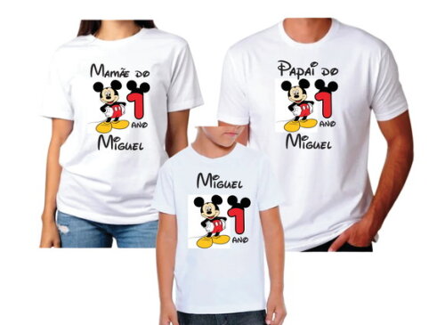 Camisetas Personalizadas para Família Mickey Mouse