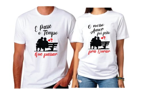 Kit Camisas Casal Nosso Amor Foi Feito pra Durar