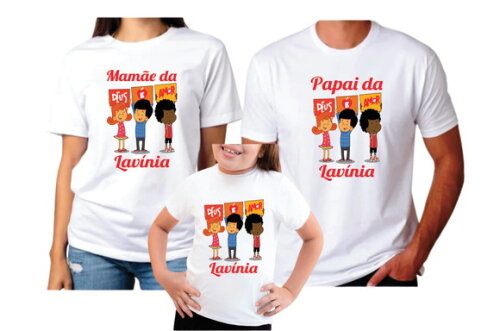 Kit Camiseta Evangelica Deus É Amor 3 Palavrinhas