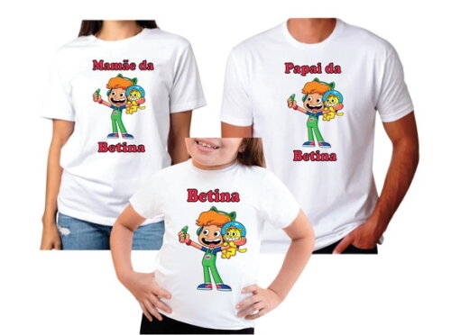 Kit Camiseta Gato Galactico para Meninas