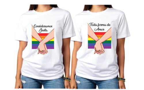 Kit Camiseta Lgbtqia+ Consideramos Justa Toda Forma de Amor
